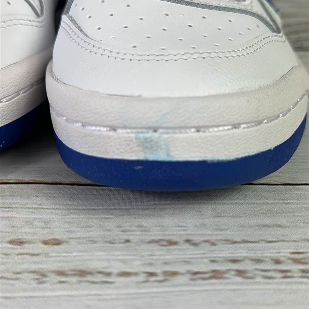 Adidas Kids Forum Low White Royal Blue New Size 5.5 - Picture 8 of 10